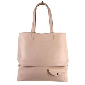ROOMY J.CREW POWDER PINK GENUINE LEATHER SHOULDER BAG HANDBAG TOTE HOBO PURSE